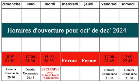 Le Black Dog Horaires